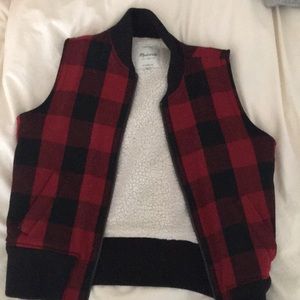 Madewell Buffalo check vest